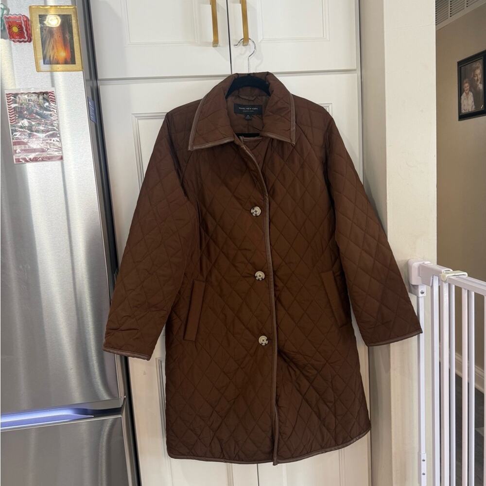 Marc New York Andrew Marc Brown Quilted Coat Medium